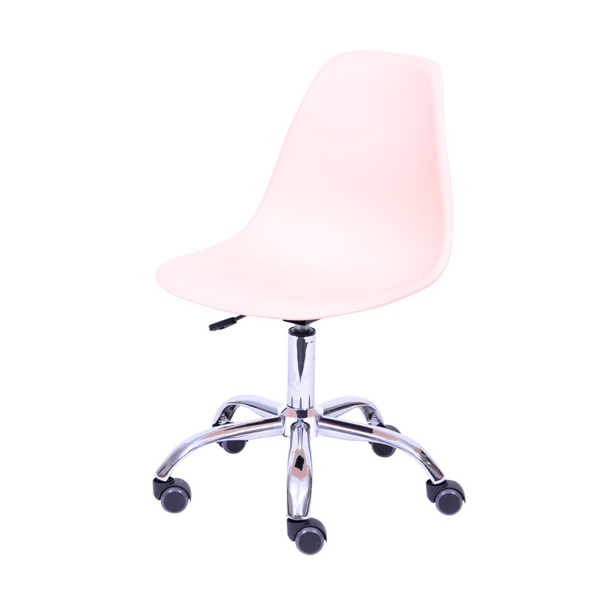 Cadeira Charles Eames DKR base Rodízio Salmao