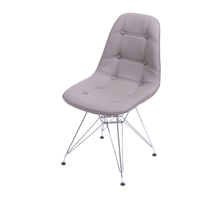 Cadeira Botone base Cromada Fendi
