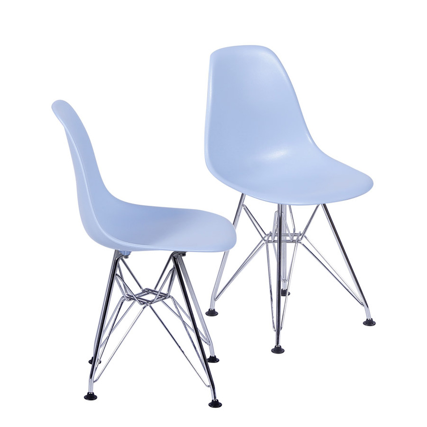 Kit 2 Cadeiras Charles Eames DKR Azul
