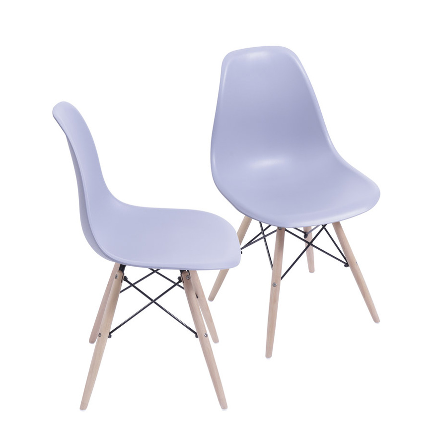 Kit 2 Cadeiras Charles Eames DKR Cinza