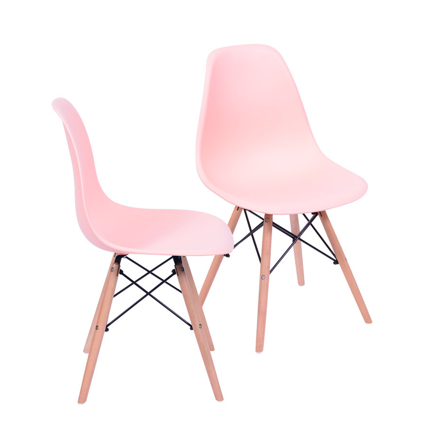 Kit 2 Cadeiras Charles Eames DKR Salmao