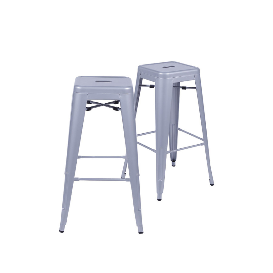 Kit 2 Banquetas Titan alta Cinza