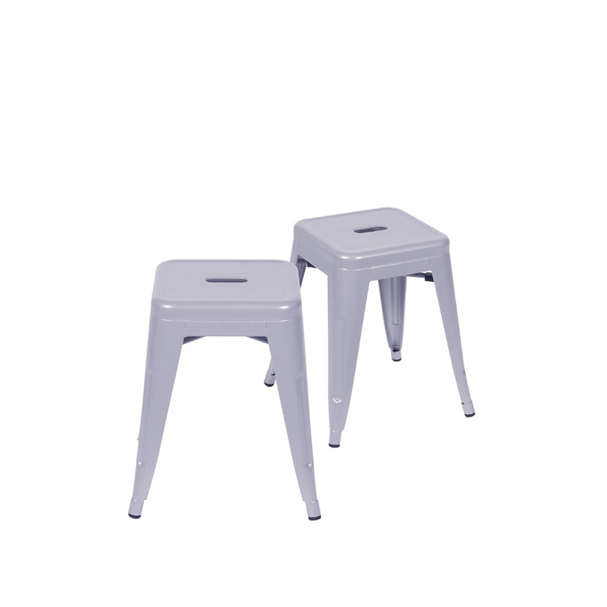 Kit 2 Banquetas Titan baixa Cinza