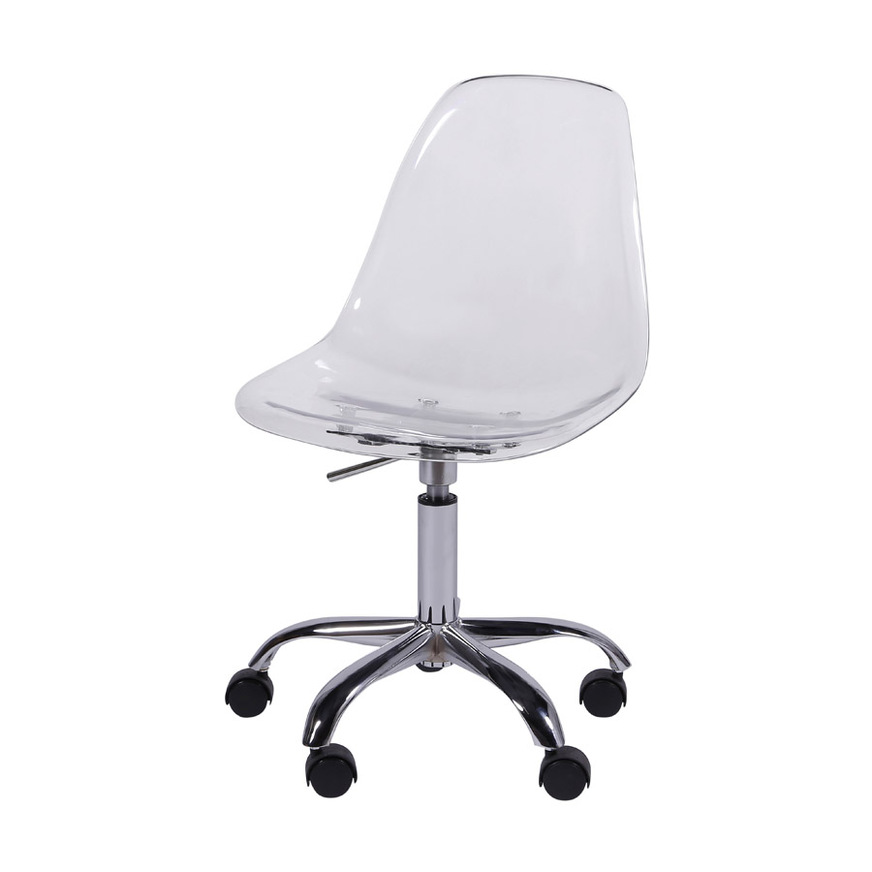 Cadeira Charles Eames DKR PET Base Rodizio Incolor