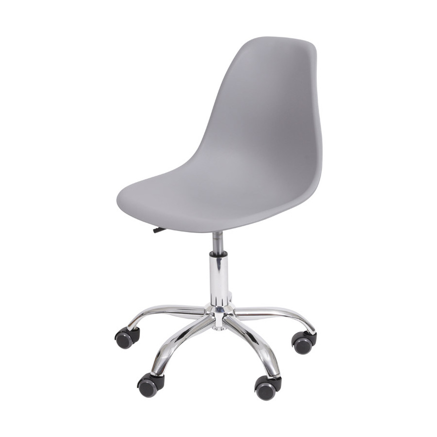 Cadeira Charles Eames DKR base Rodízio Cinza