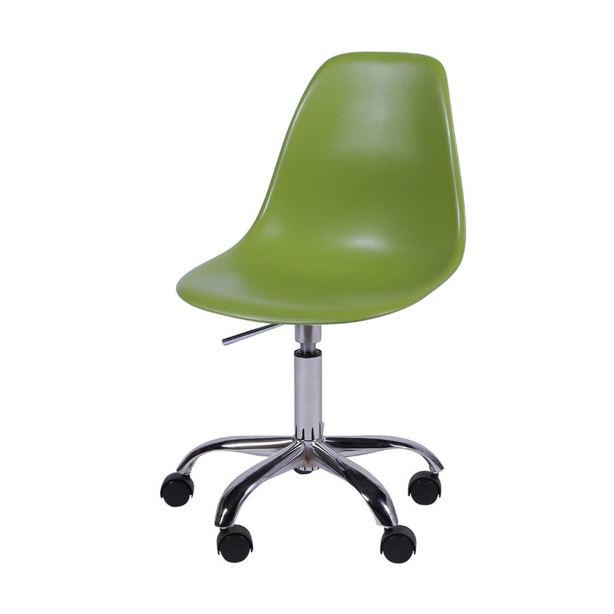 Cadeira Charles Eames DKR base Rodízio Verde