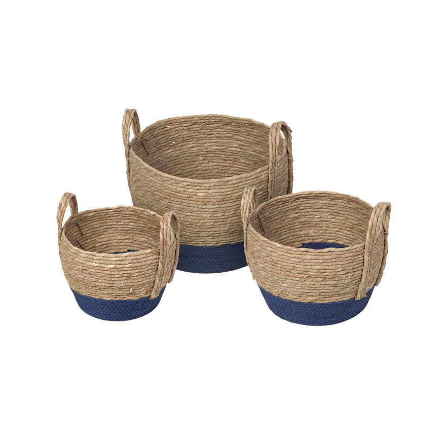 Kit 3 Cestos Nang Azul marinho