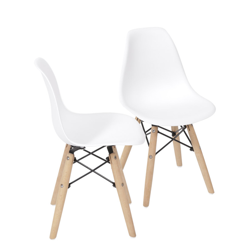 Kit 2 Cadeiras Charles Eames DKR Branca