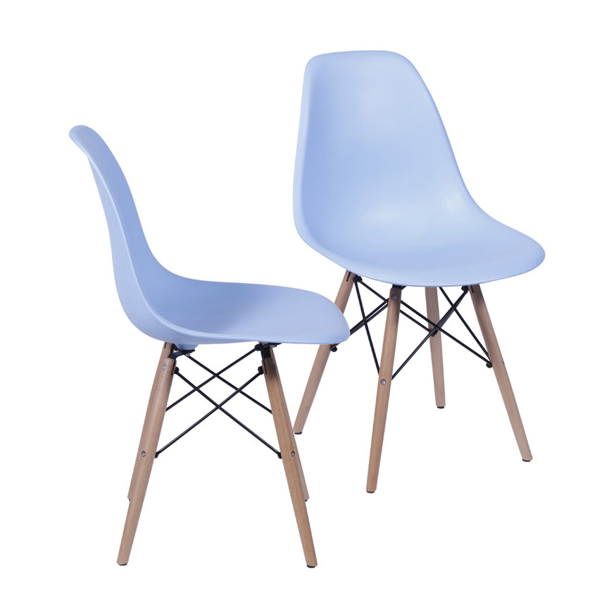 Kit 2 Cadeiras Charles Eames DKR Azul