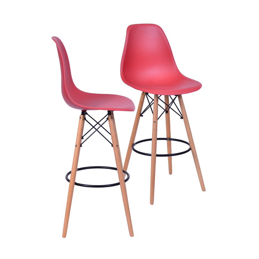 Kit 2 Banquetas Eames DKR PP Telha