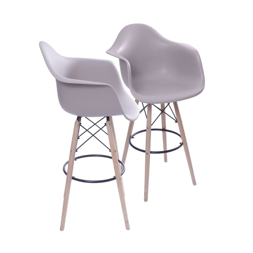 Kit 2 Banquetas Eames DKR PP Fendi