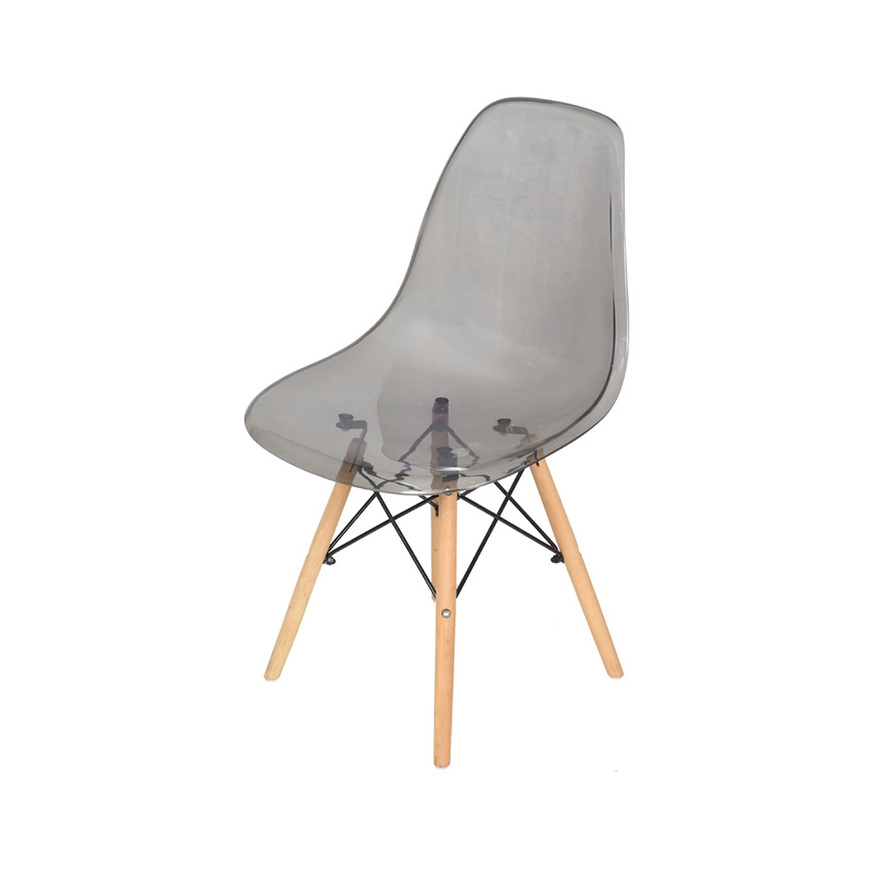 Cadeira Charles Eames DKR PET Base Madeira Fume